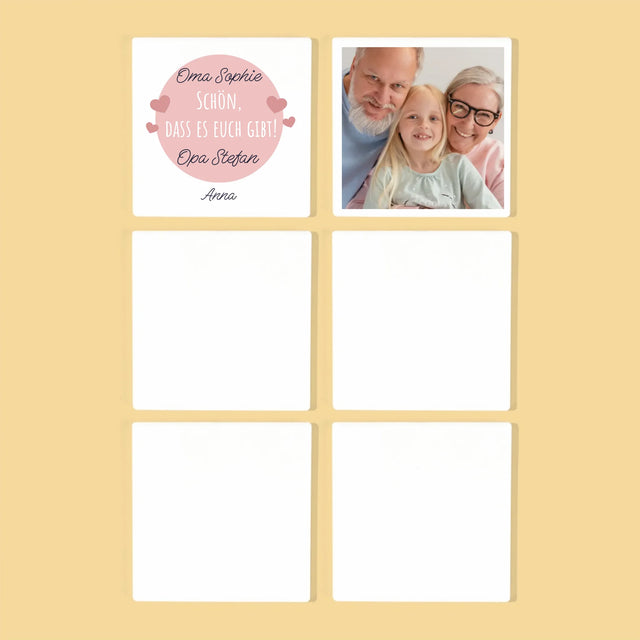 Foto Und Unterschrift: Schön, Dass Es Euch Gibt - Tassenuntersetzer