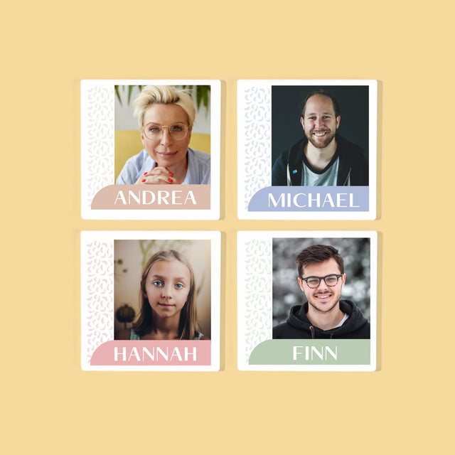 Foto Und Unterschrift: Ihre Namen - Tassenuntersetzer