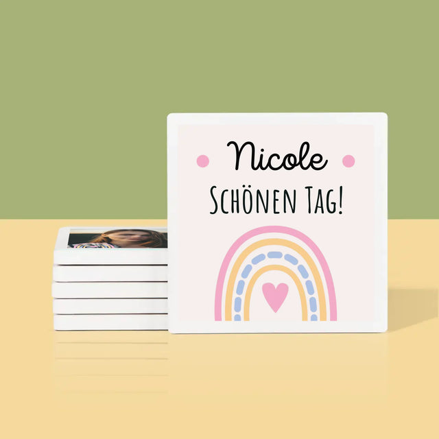 Fotocollage: Schönen Tag! - Tassenuntersetzer