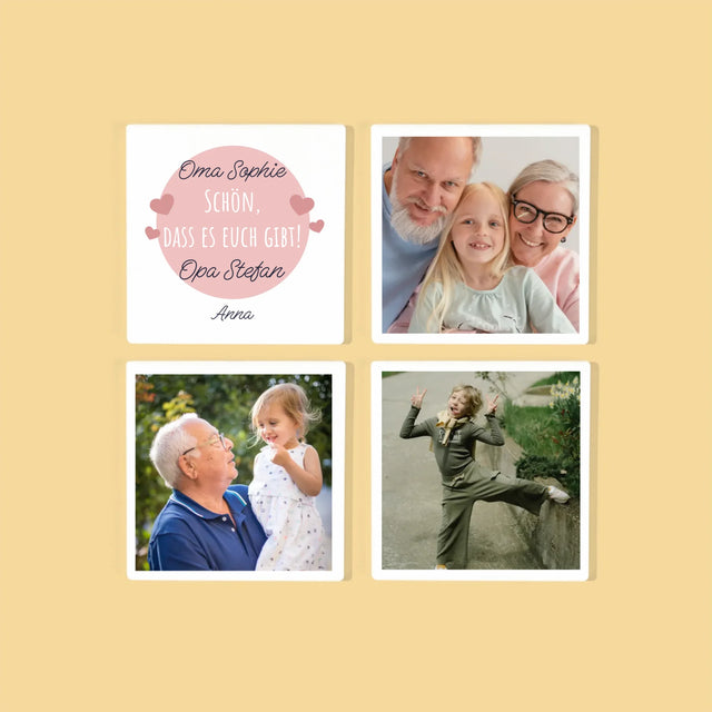 Foto Und Unterschrift: Schön, Dass Es Euch Gibt - Tassenuntersetzer