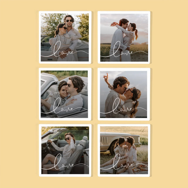 Foto: Love Aufschrift - Tassenuntersetzer