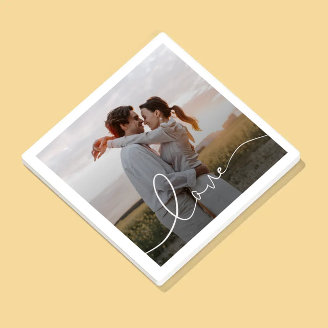 Foto: Love Aufschrift - Tassenuntersetzer
