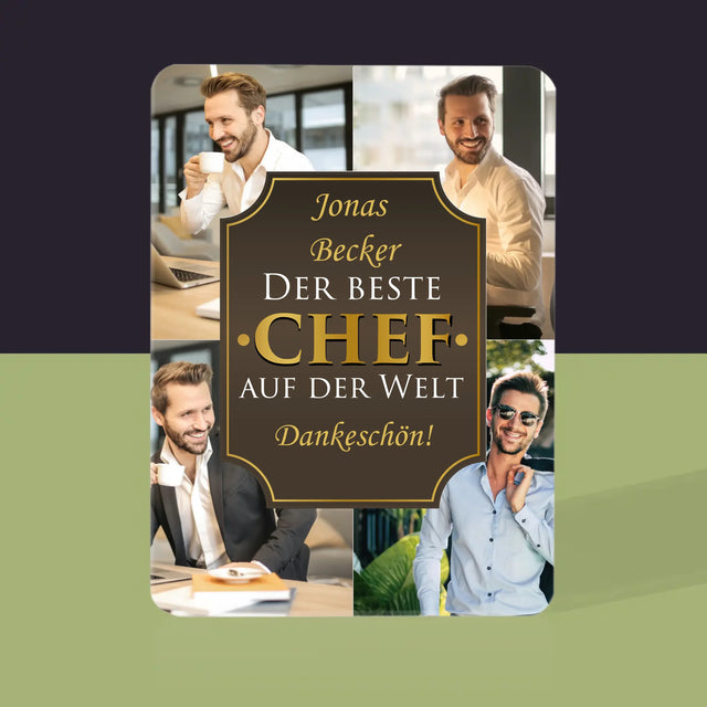 Fotocollage: Der Beste Chef Der Welt - Spielkarten