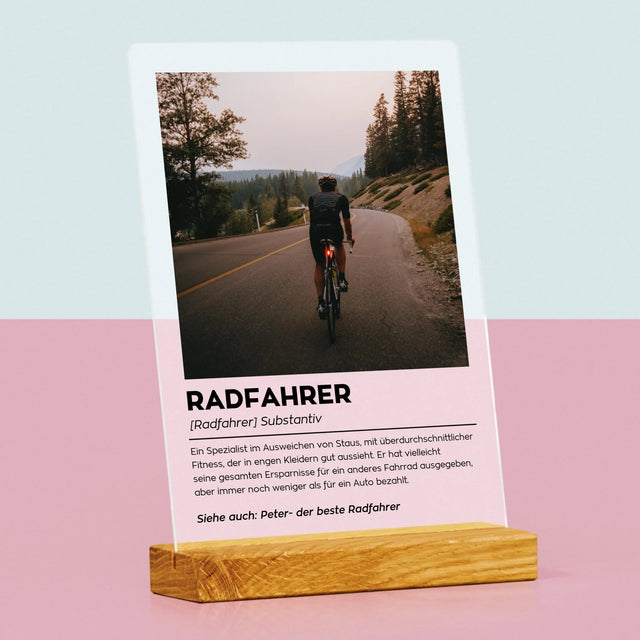 Foto Und Unterschrift: Definition Eines Radfahrers - Druck Auf Acrylglas
