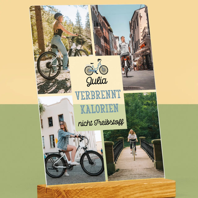 Fotocollage: Verbrennt Kalorien, Nicht Treibstoff - Druck Auf Acrylglas