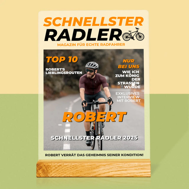 Magazin-Cover: Der Schnellste Radler - Druck Auf Acrylglas