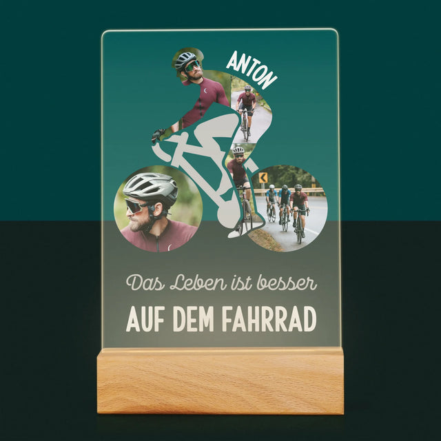 Form-Collage: Das Leben Ist Besser Auf Dem Fahrrad - Druck Auf Acrylglas