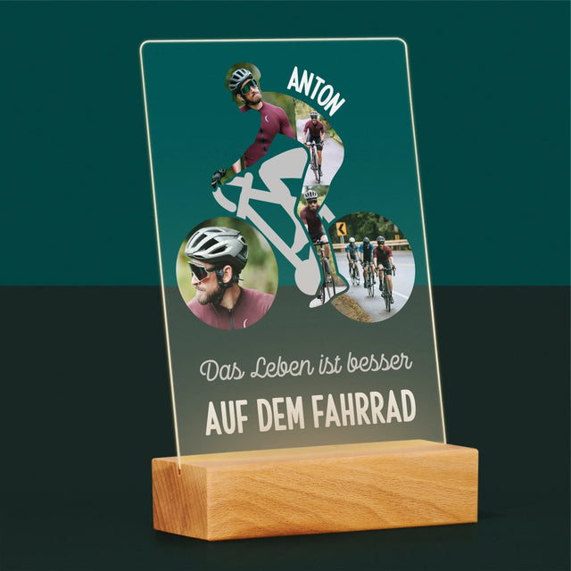 Form-Collage: Das Leben Ist Besser Auf Dem Fahrrad - Druck Auf Acrylglas