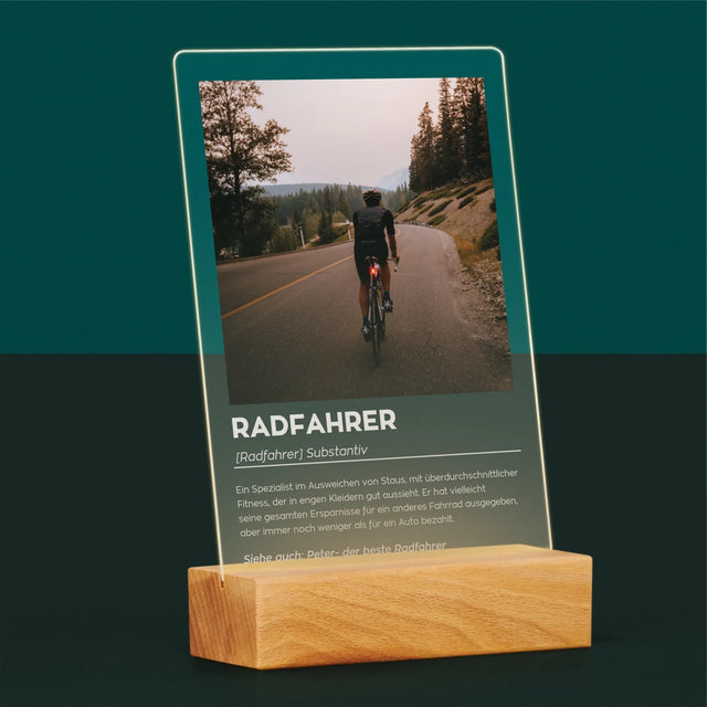 Foto Und Unterschrift: Definition Eines Radfahrers - Druck Auf Acrylglas