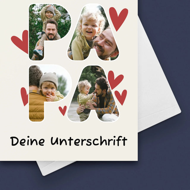 Buchstaben-Collage: Der Tollste Papa - Glückwunschkarte