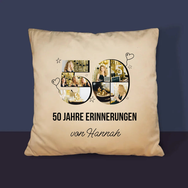 Form-Collage: 50 Jahre Erinnerungen - Kissen