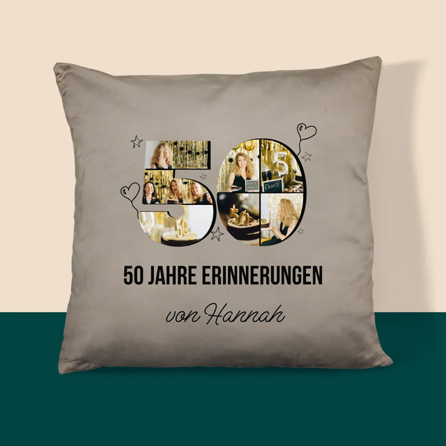 Form-Collage: 50 Jahre Erinnerungen - Kissen