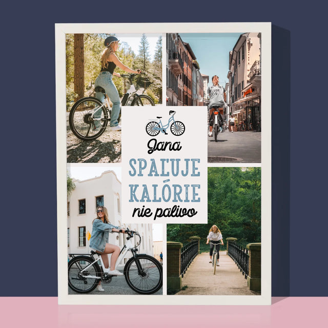Fotokolaż: Spala Kalorie, Nie Paliwo - Wydruk Obramowany | SK