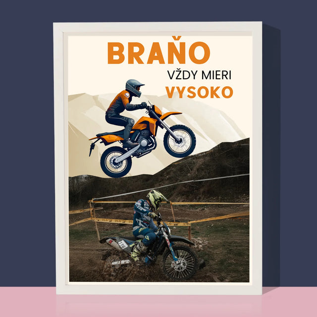 Zdjęcie I Podpis: Zawsze Mierzy Wysoko - Wydruk Obramowany | SK