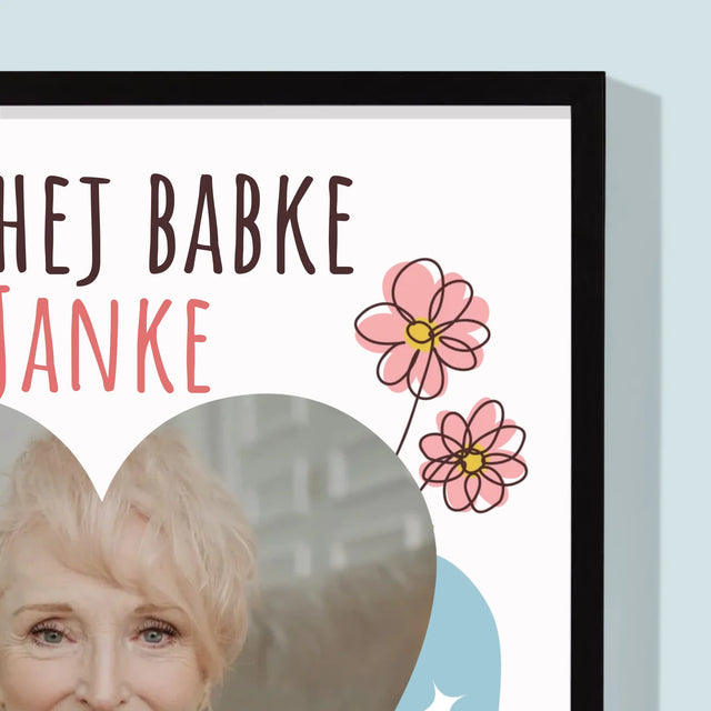 Zdjęcie I Podpis: Kochanej Babci z Okazji Urodzin - Wydruk Obramowany | SK