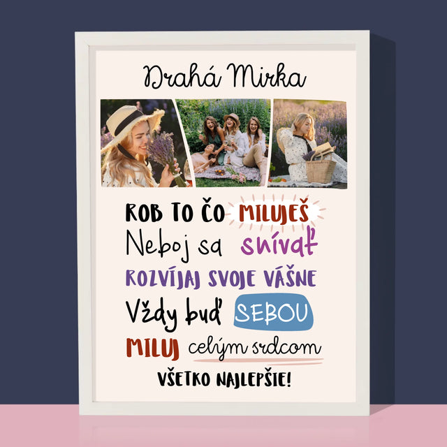 Fotokolaż: Urodziny Życzenia - Wydruk Obramowany | SK