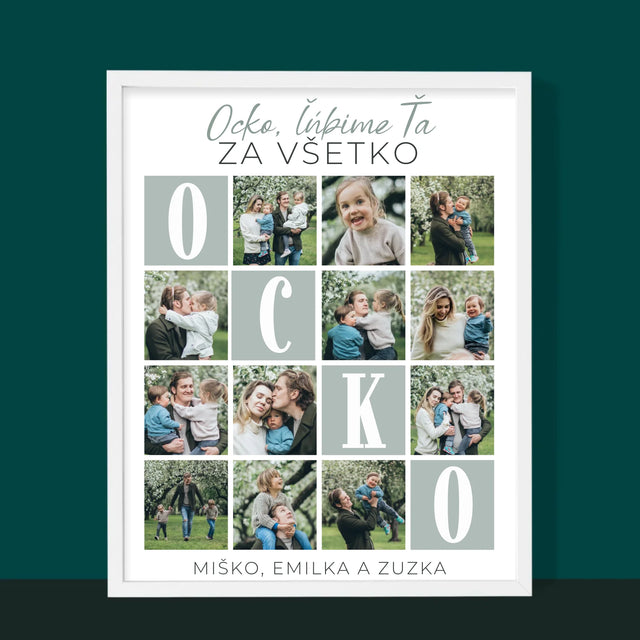 Fotokolaż: Tato Kochamy Cię Za Wszystko - Wydruk Obramowany | SK