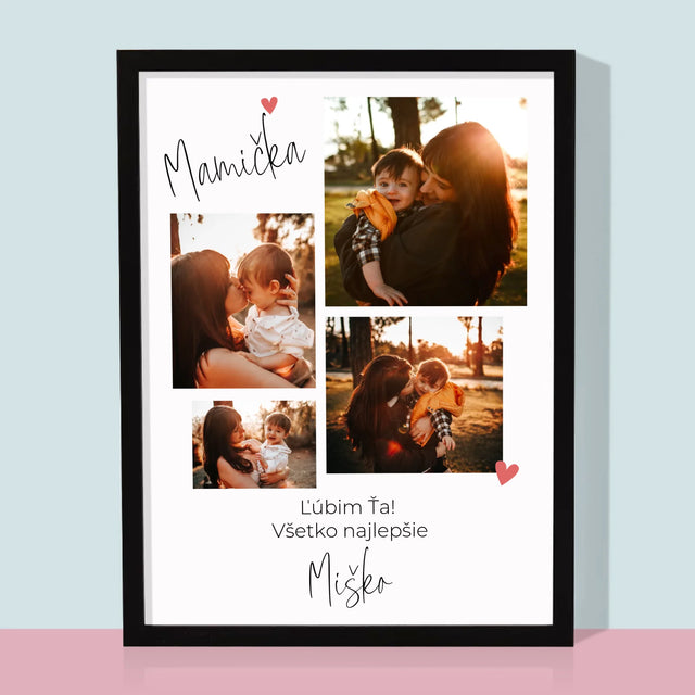 Fotokolaż: Mamusiu Kocham Cię - Wydruk Obramowany | SK
