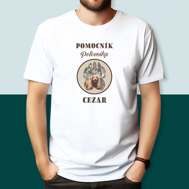 Kształt Ze Zdjęć: Pomocnik Myśliwego - Koszulka Męska z Nadrukiem | SK