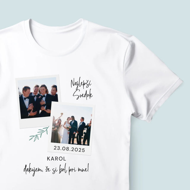 Fotokolaż: Najlepszy Świadek Polaroidy - Koszulka Męska z Nadrukiem | SK