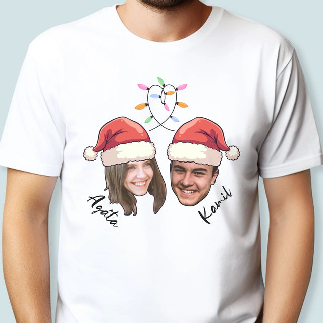 Twoja Postać: Świąteczne Głowy - Koszulka Męska z Nadrukiem | SK