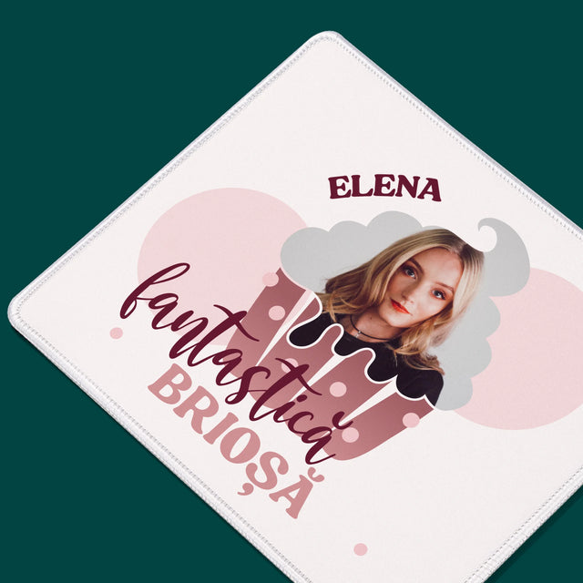 Zdjęcie i Podpis: Fajna Babeczka - Podkładka Pod Myszkę | RO