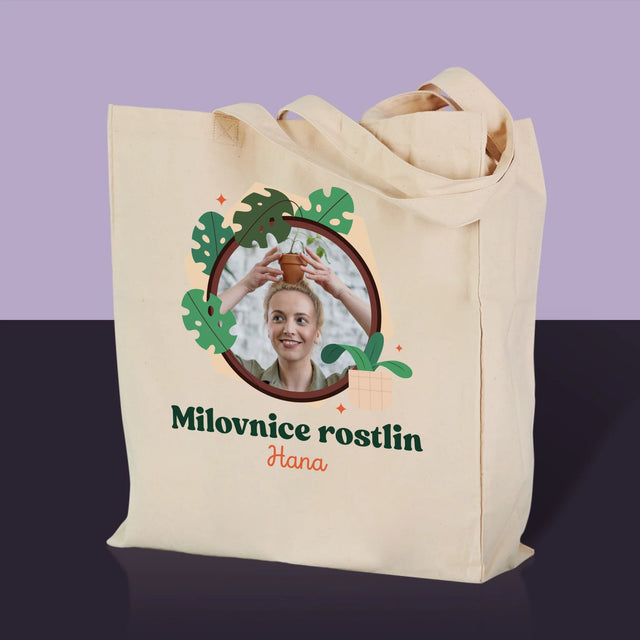 Zdjęcie i Podpis: Rośliniara - Torba Płócienna z Nadrukiem | CZ