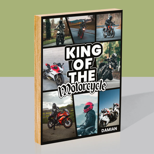 Fotocollage: King Of The Motorcycle - Druck Auf Holz
