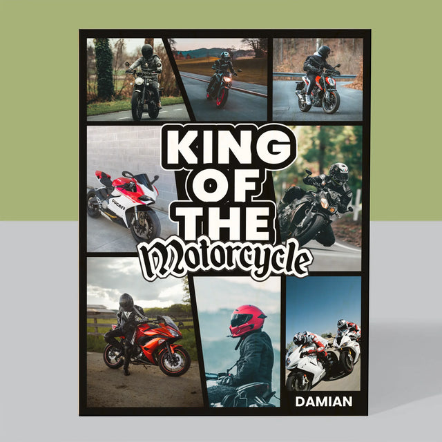 Fotocollage: King Of The Motorcycle - Druck Auf Holz