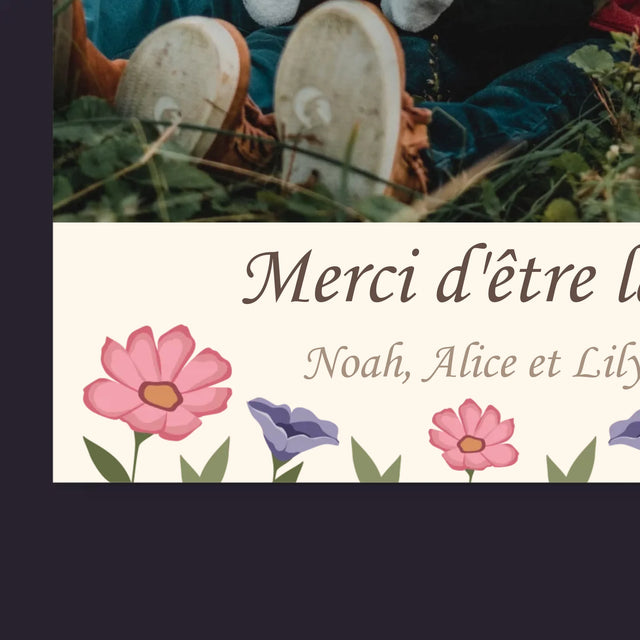 Zdjęcie I Podpis: Pamiątka Dla Dziadków - Personalizowany Kalendarz Ścienny | FR