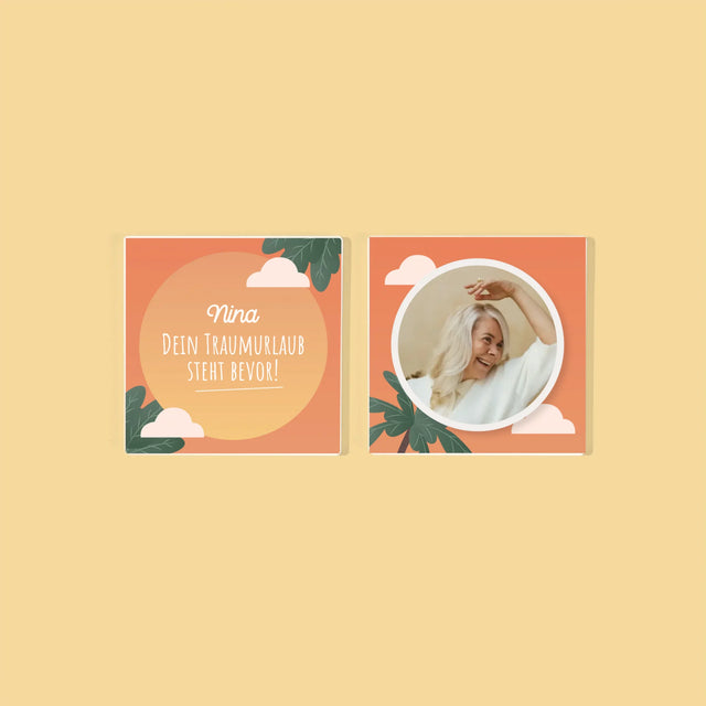 Fotocollage: Traumurlaub - Tassenuntersetzer