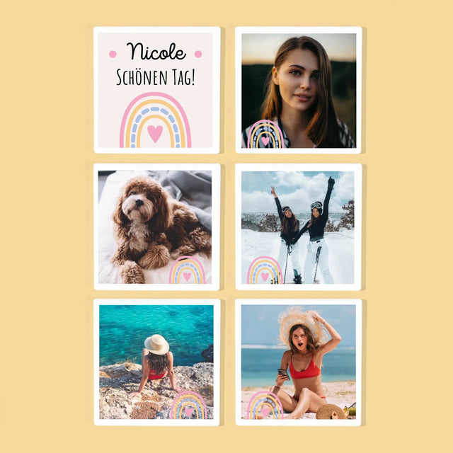 Fotocollage: Schönen Tag! - Tassenuntersetzer