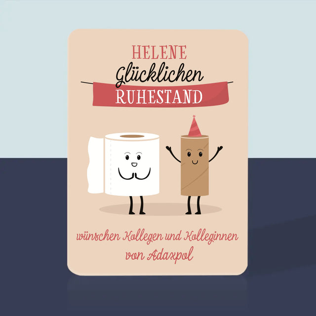 Name Und Unterschrift: Glücklichen Ruhestand  - Spielkarten