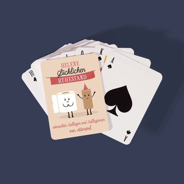 Name Und Unterschrift: Glücklichen Ruhestand  - Spielkarten
