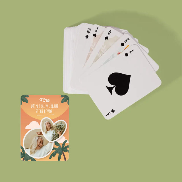 Fotocollage: Traumurlaub - Spielkarten