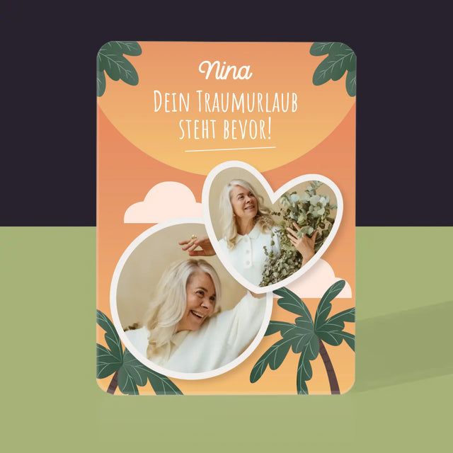 Fotocollage: Traumurlaub - Spielkarten