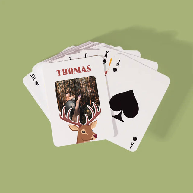 Foto Und Unterschrift: Der Hirsch - Spielkarten