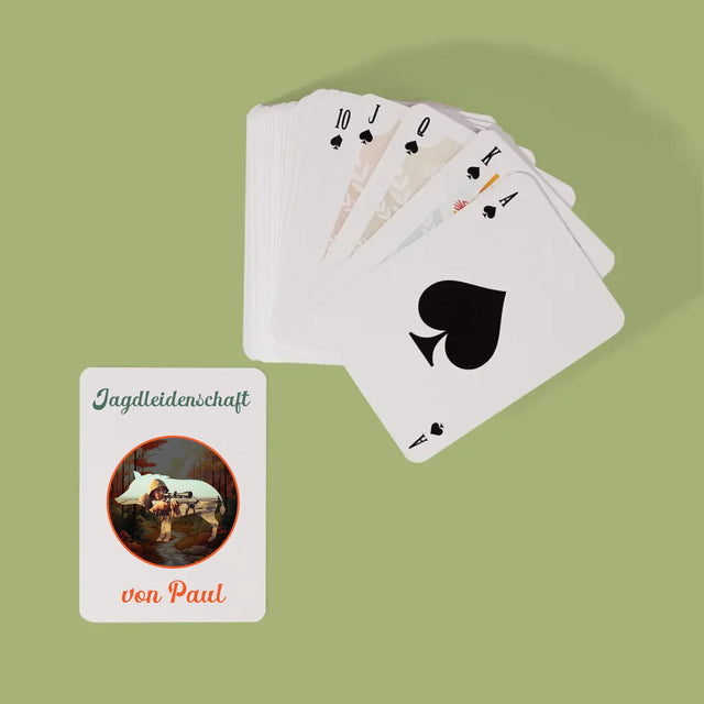 Foto Und Unterschrift: Jagdleidenschaft  - Spielkarten