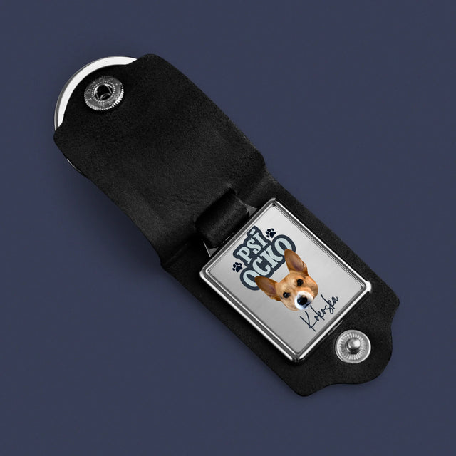 Deine Figur: Hunde-Papa - Schlüsselanhänger aus Leder mit Foto | SK