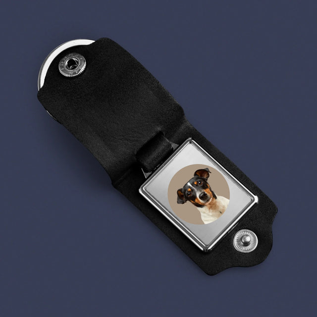 Foto: Dein Hund – Leder-Schlüsselanhänger mit Foto | SK