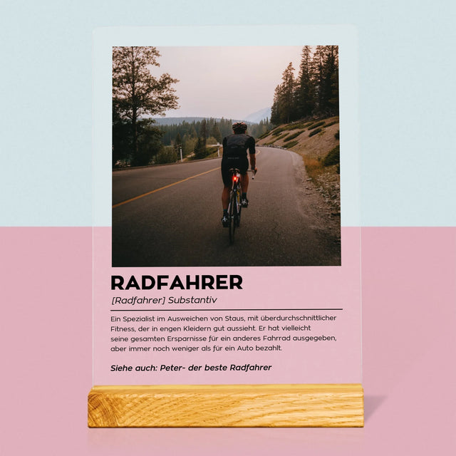Foto Und Unterschrift: Definition Eines Radfahrers - Druck Auf Acrylglas