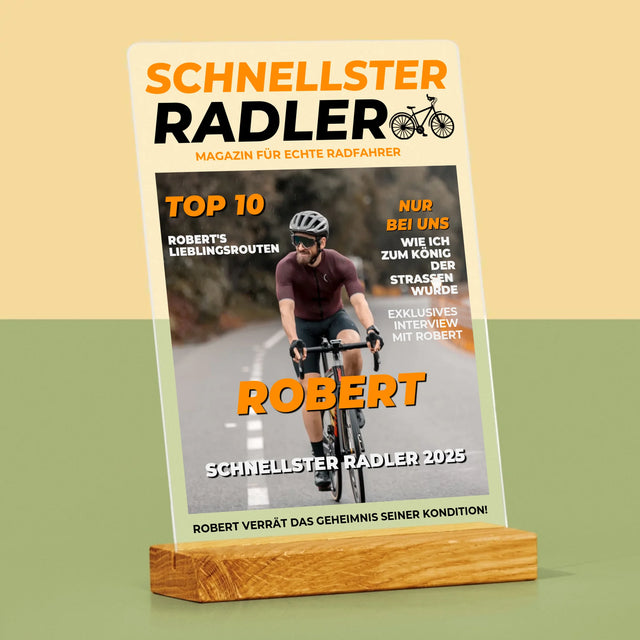 Magazin-Cover: Der Schnellste Radler - Druck Auf Acrylglas