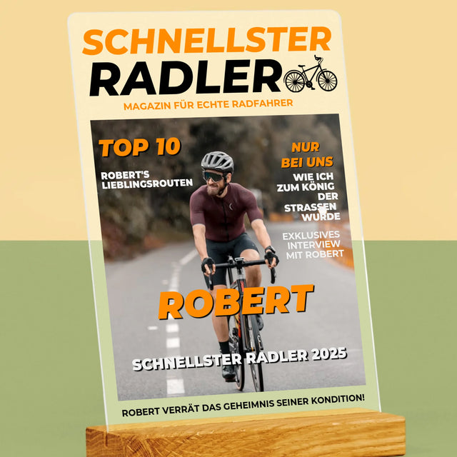 Magazin-Cover: Der Schnellste Radler - Druck Auf Acrylglas