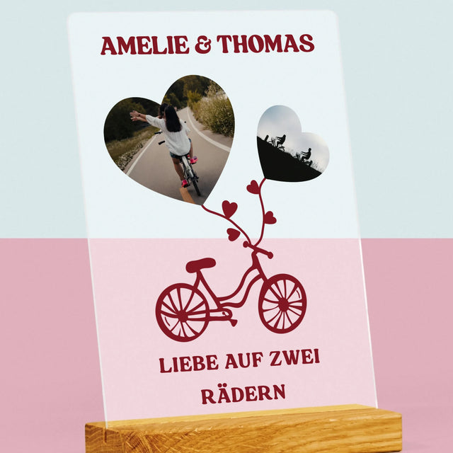 Fotocollage: Liebe Auf Zwei Rädern - Druck Auf Acrylglas