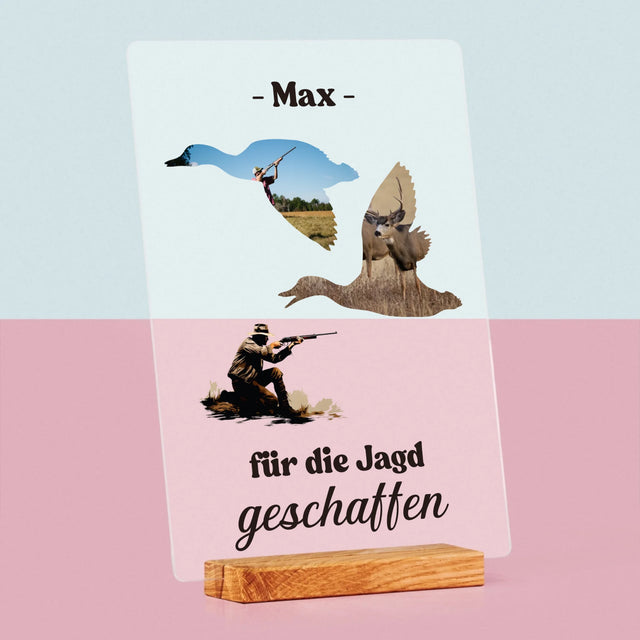 Form-Collage: Für Die Jagd Geschaffen - Druck Auf Acrylglas