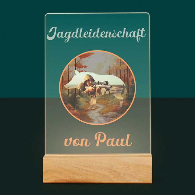 Foto Und Unterschrift: Jagdleidenschaft  - Druck Auf Acrylglas
