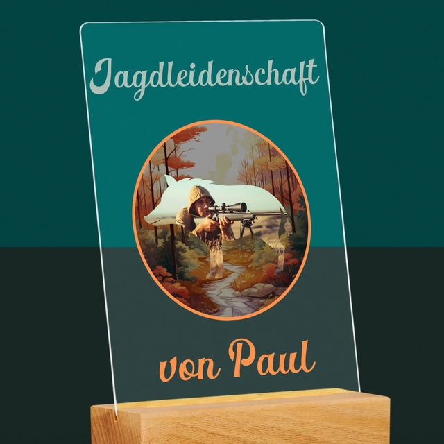 Foto Und Unterschrift: Jagdleidenschaft  - Druck Auf Acrylglas