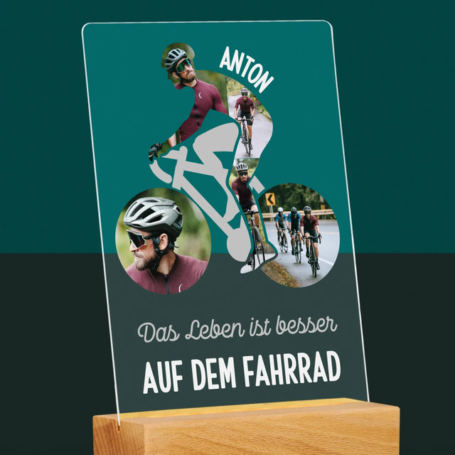 Form-Collage: Das Leben Ist Besser Auf Dem Fahrrad - Druck Auf Acrylglas