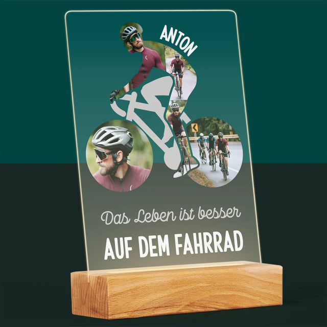 Form-Collage: Das Leben Ist Besser Auf Dem Fahrrad - Druck Auf Acrylglas