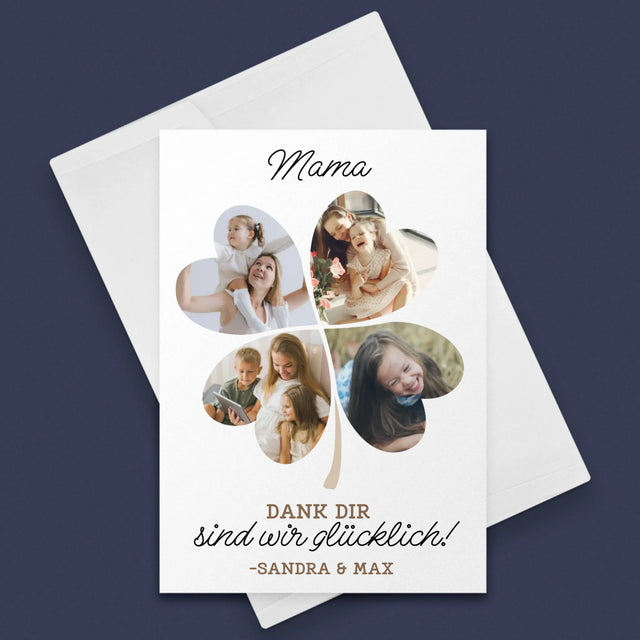 Fotocollage: Mama, Dank Dir Sind Wir Glücklich! - Glückwunschkarte